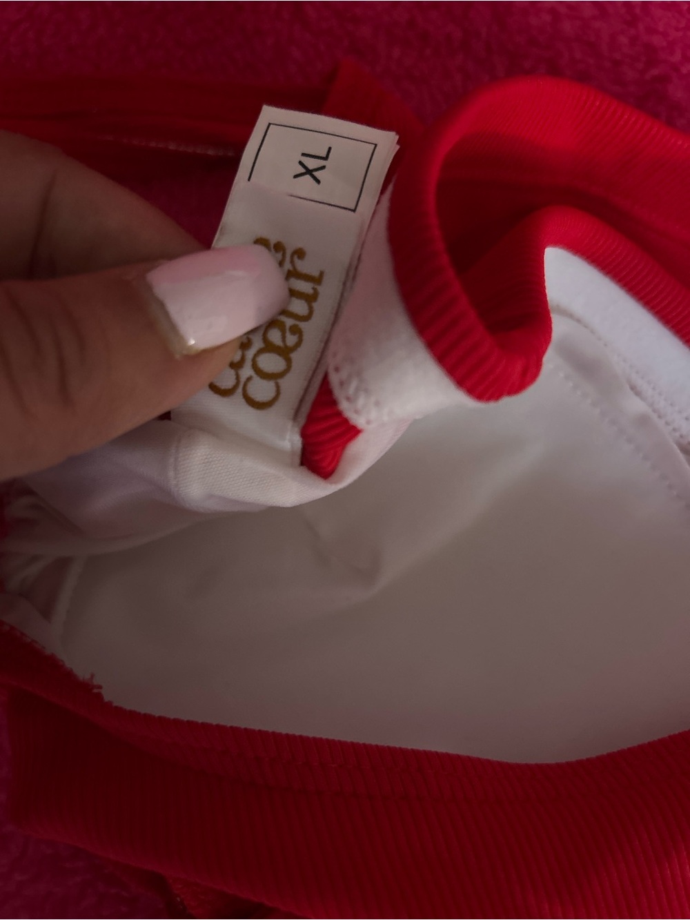 Cache Red Ribbed Tie-Shoulder Bikini Set - Picture 4 of 5